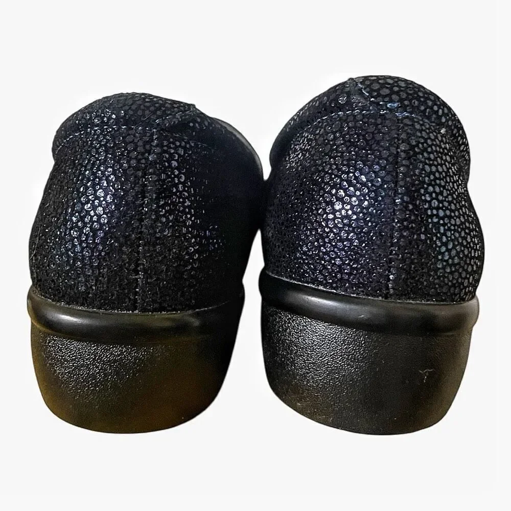 Alegria Lauryn Metallic Blue Slip On Work Nursing Clogs Size 9.5 (40)